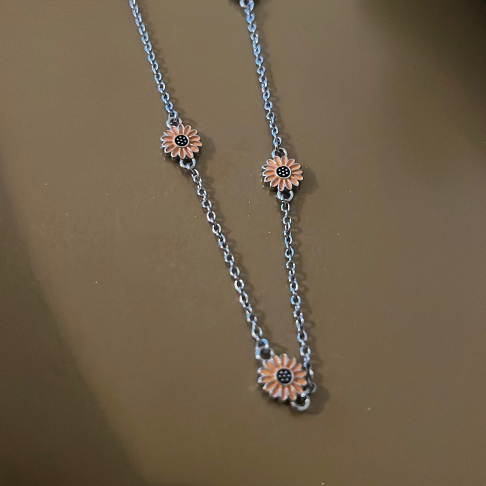 Sunflower Silver Choker